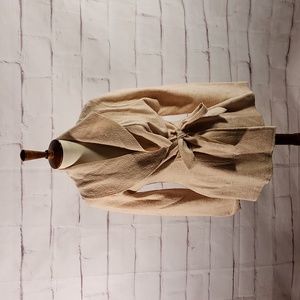 Anthropologie Cream Belted Cardigan